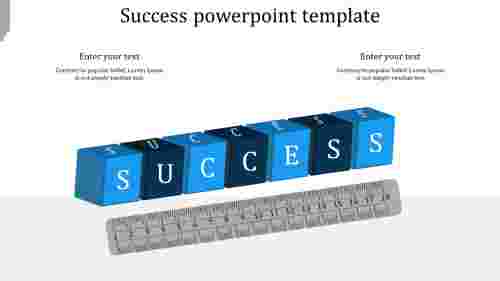 success powerpoint template-blue